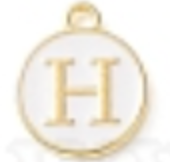 White & Gold Leetie Initial Necklace