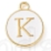 White & Gold Leetie Initial Necklace