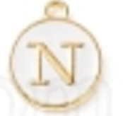 White Initial Letter Charms - Add On to Necklace