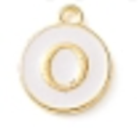 White & Gold Leetie Initial Necklace