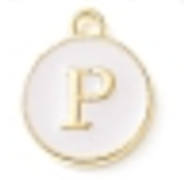 White & Gold Leetie Initial Necklace