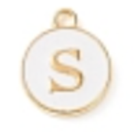 White & Gold Leetie Initial Necklace