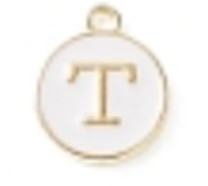 White & Gold Leetie Initial Necklace