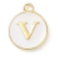 White Initial Letter Charms - Add On to Necklace