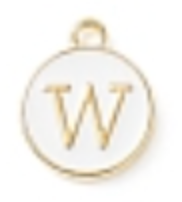 White Initial Letter Charms - Add On to Necklace