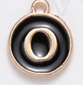Black Initial Letter Charms - Add On to Necklace