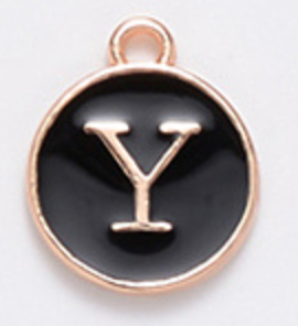 Black Initial Letter Charms - Add On to Necklace