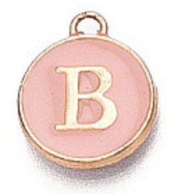 Pink Initial Letter Charms - Add On to Necklace