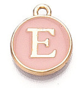 Pink Initial Letter Charms - Add On to Necklace