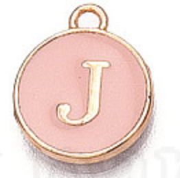 Pink Initial Letter Charms - Add On to Necklace