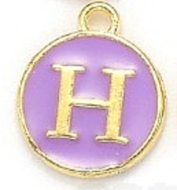Lavender Initial Letter Charms - Add On to Necklace