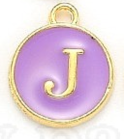 Lavender Initial Letter Charms - Add On to Necklace