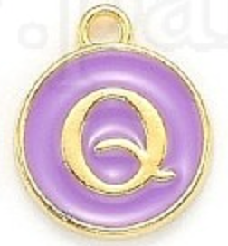 Lavender Initial Letter Charms - Add On to Necklace