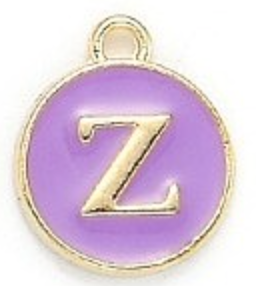 Lavender Initial Letter Charms - Add On to Necklace