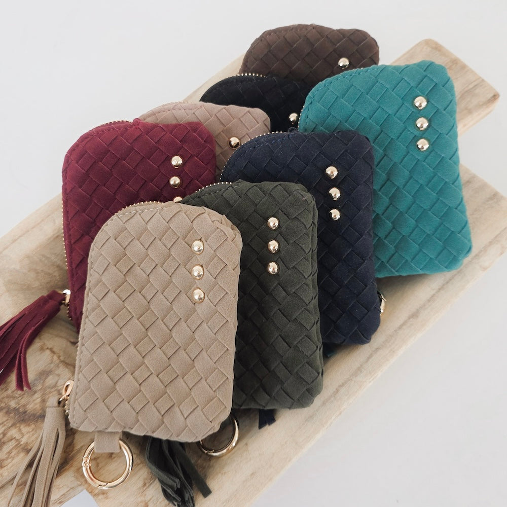Suede Paris Card Wallet-Wallet-Pretty Simple