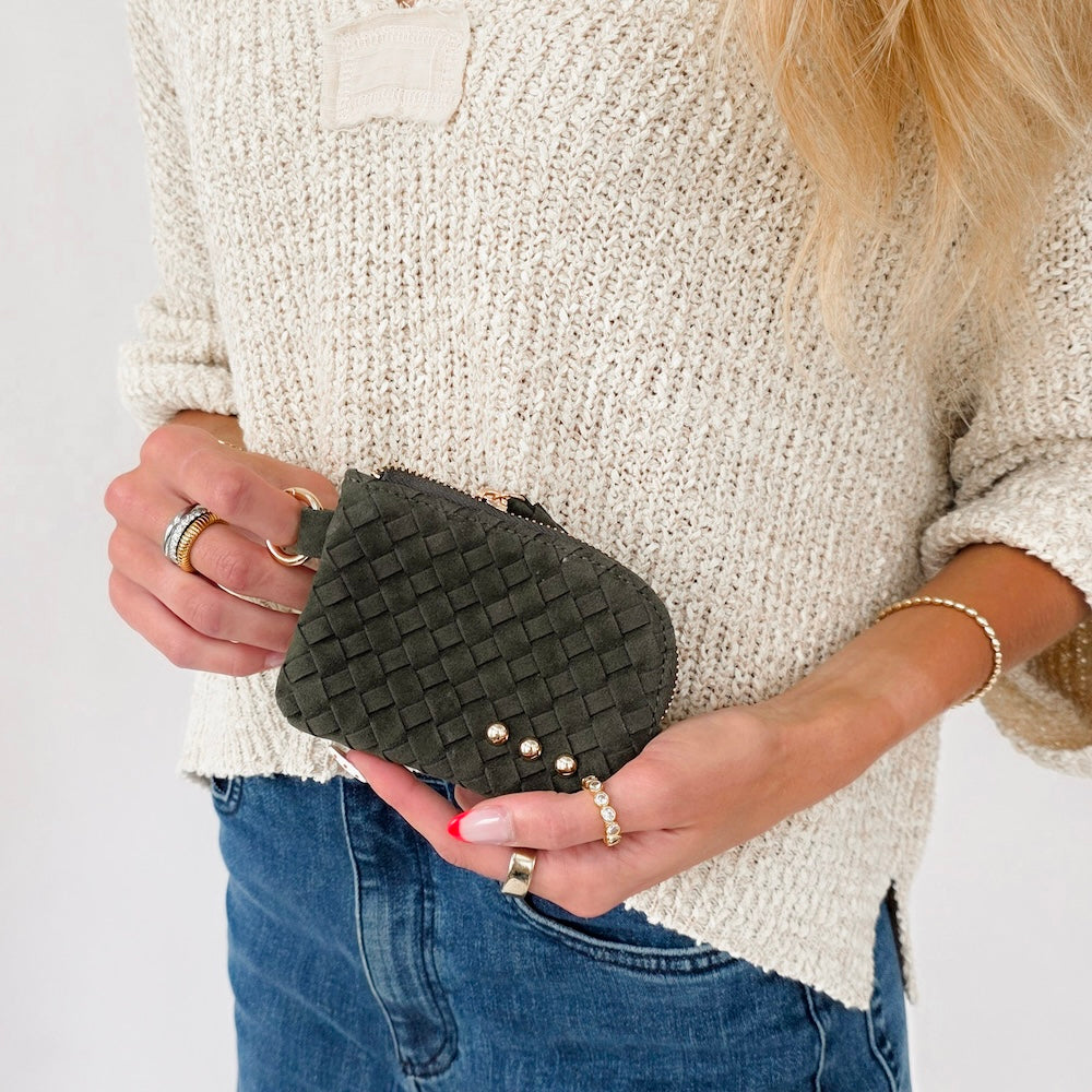 Suede Paris Card Wallet-Wallet-Pretty Simple