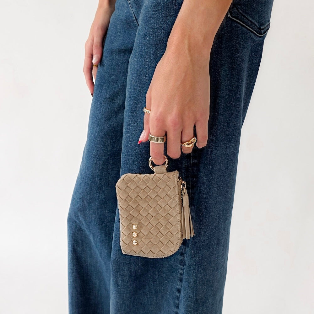 Suede Paris Card Wallet-Wallet-Pretty Simple