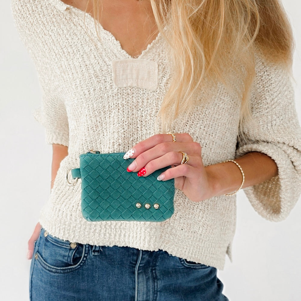 Suede Paris Card Wallet-Wallet-Pretty Simple