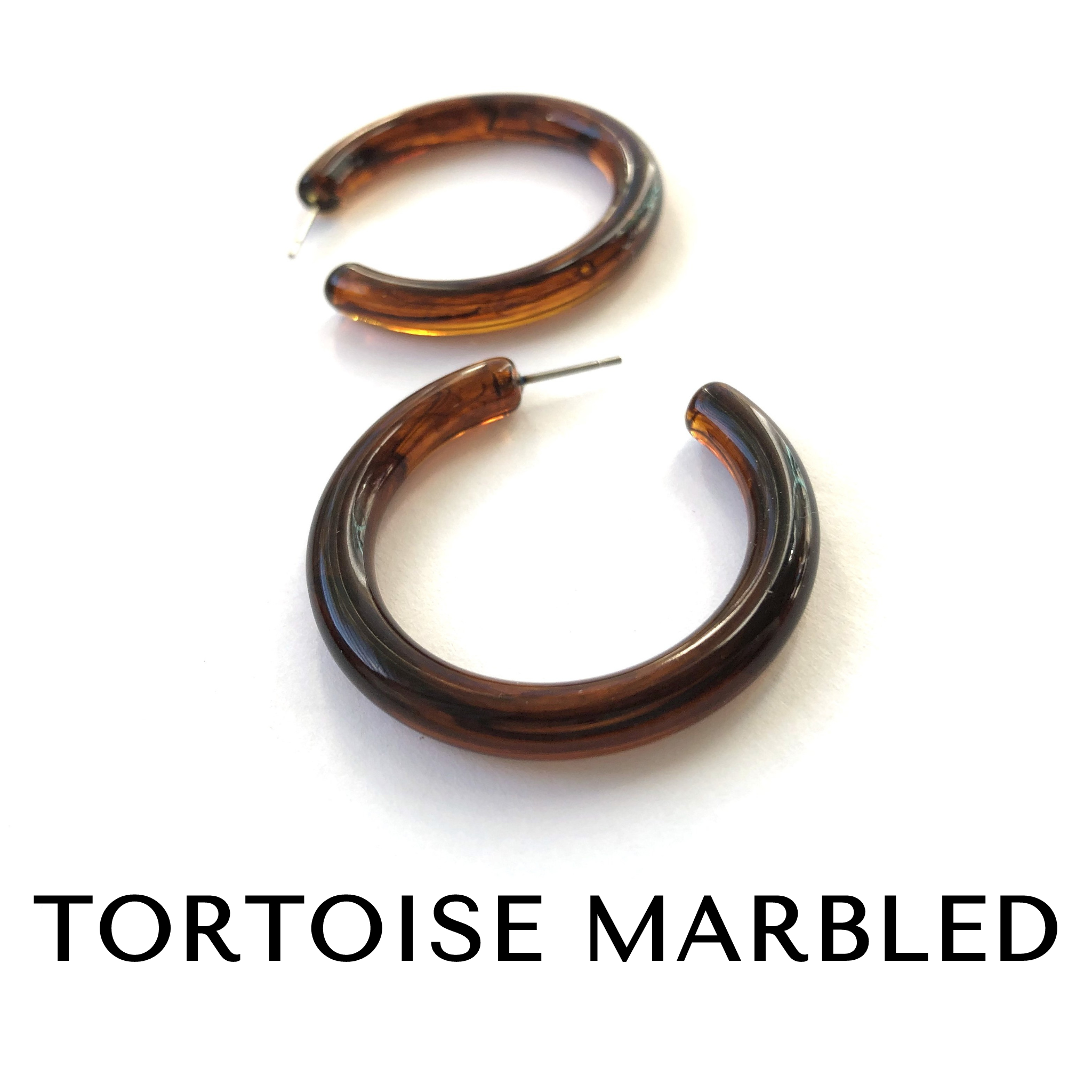 Large Tube Hoop Earrings