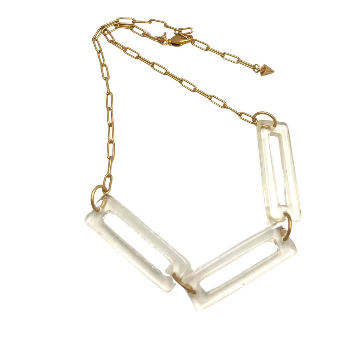 *RARE* Clear Lucite Chain Linked Necklace