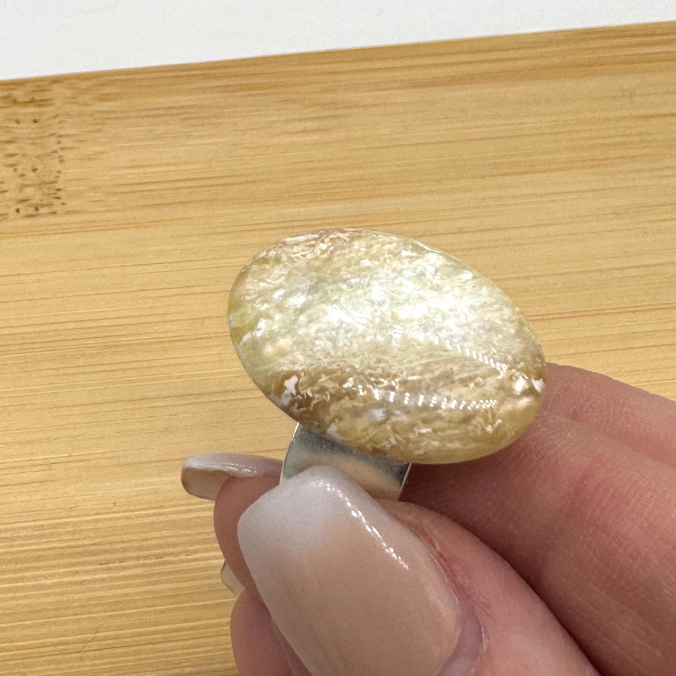 Mini Ice Cap Oval Cocktail Ring