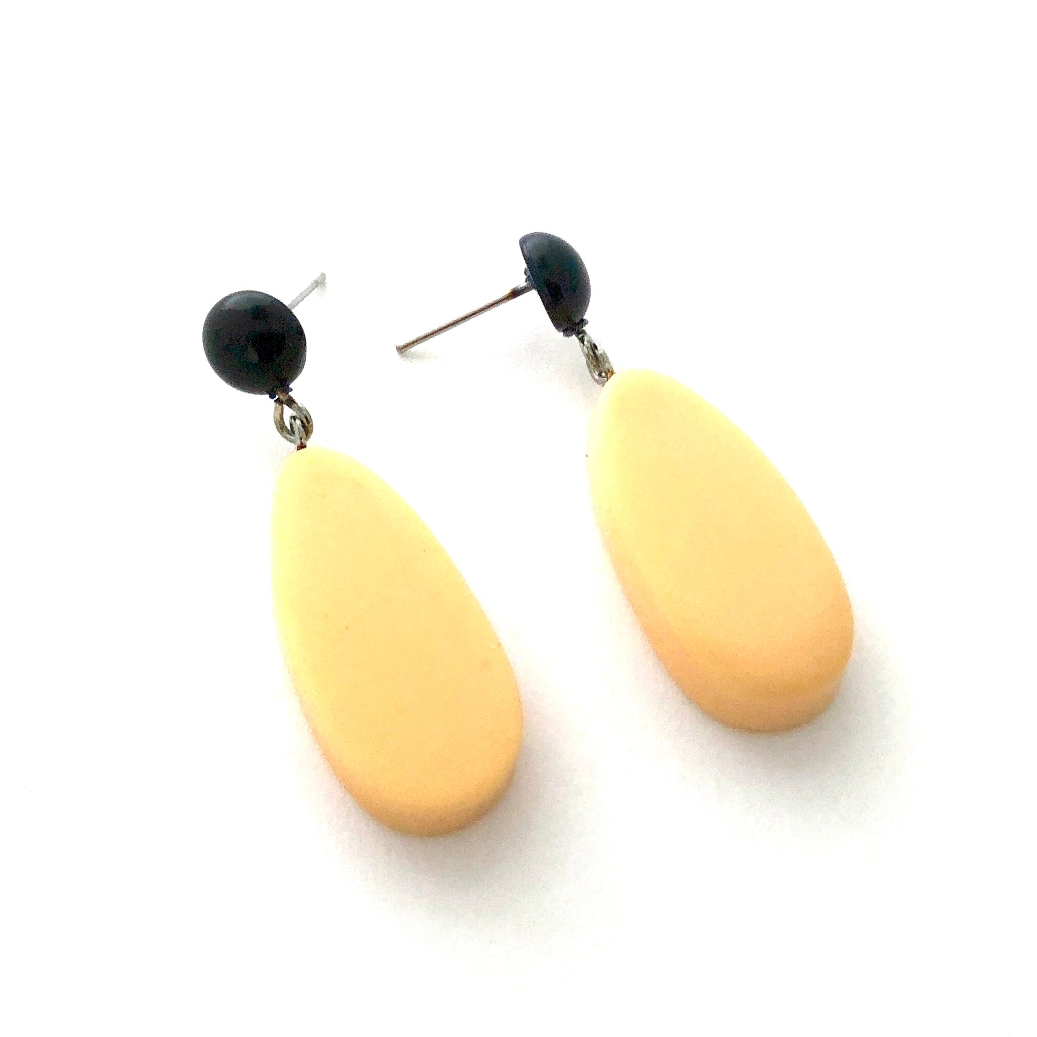 matte peach earrings