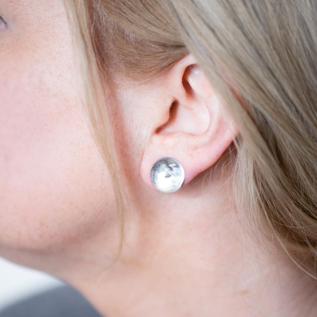 clear foil button studs