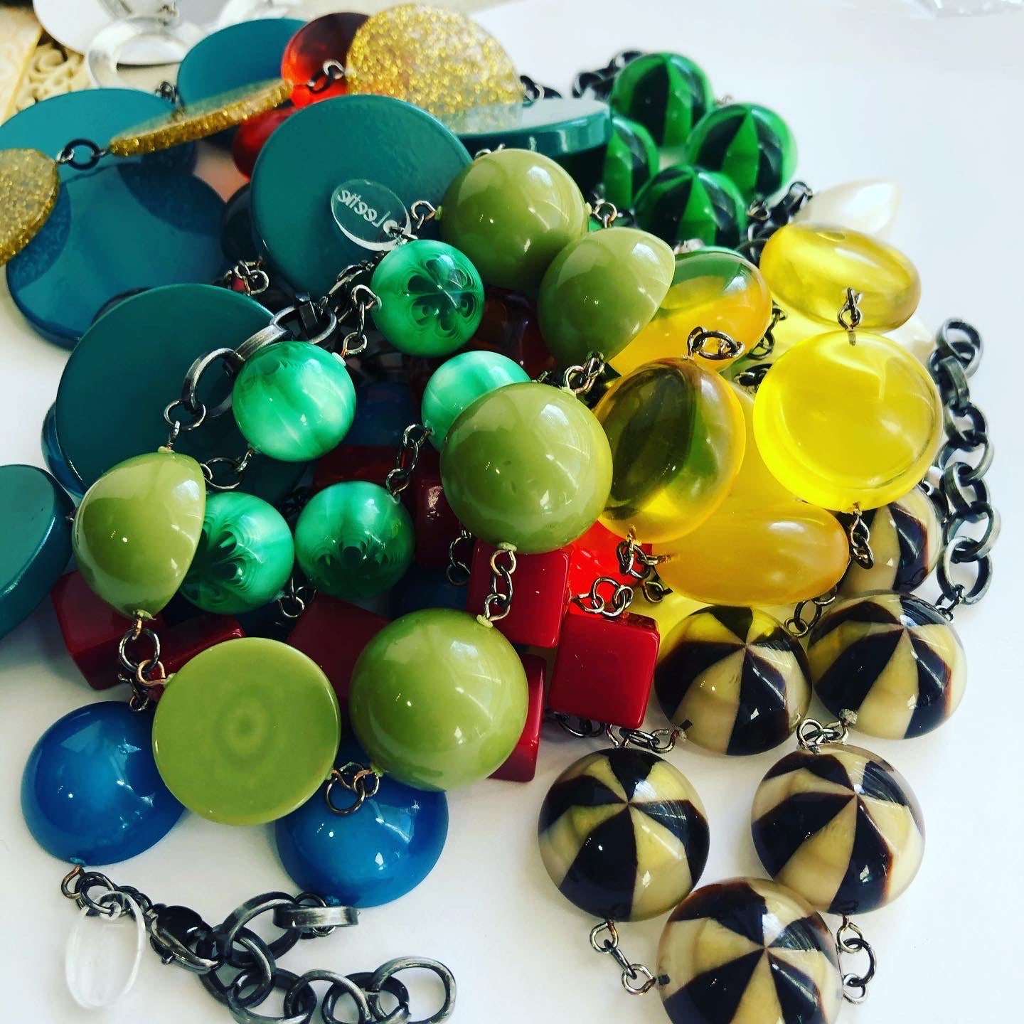 colorful lucite bracelet