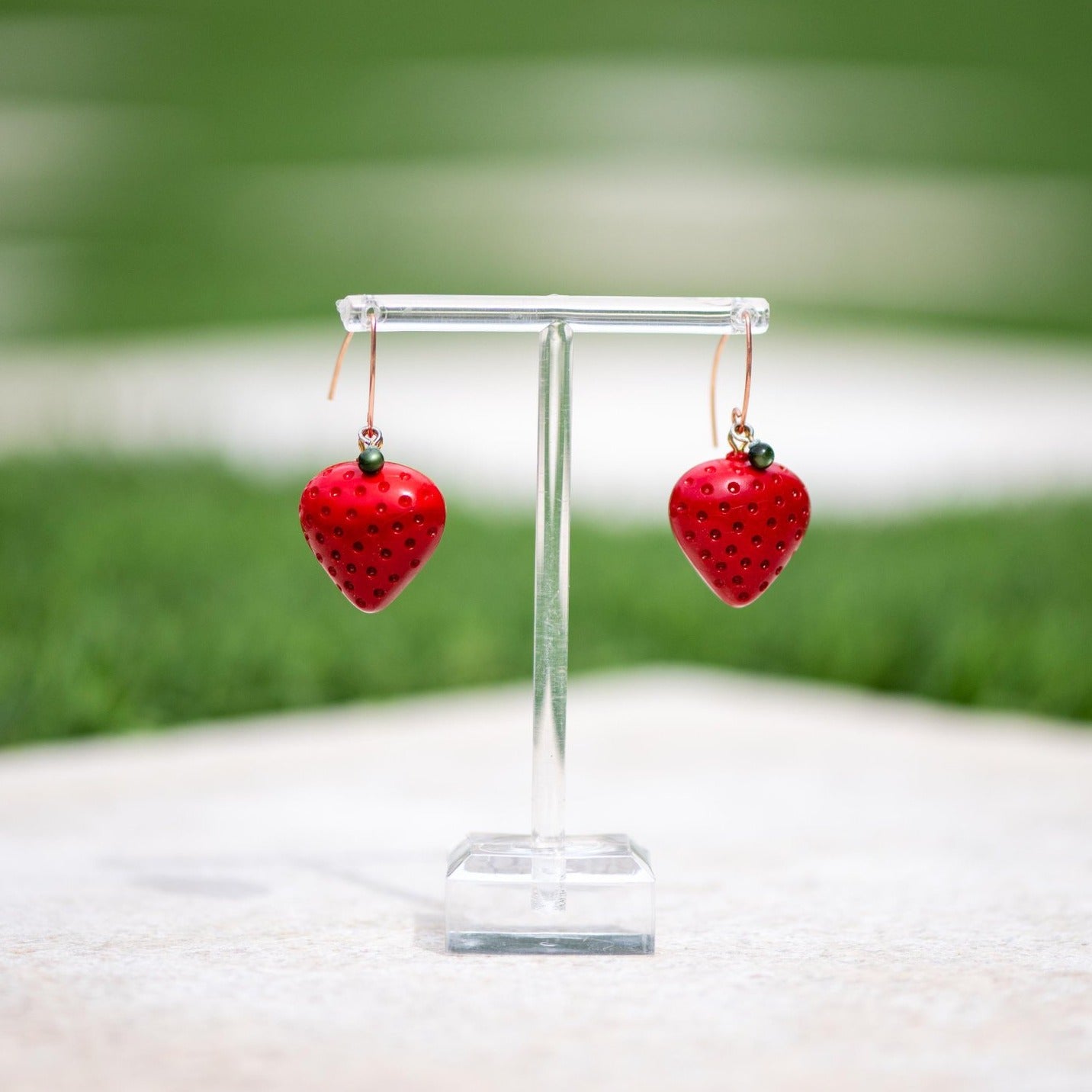 vintage strawberry earrings