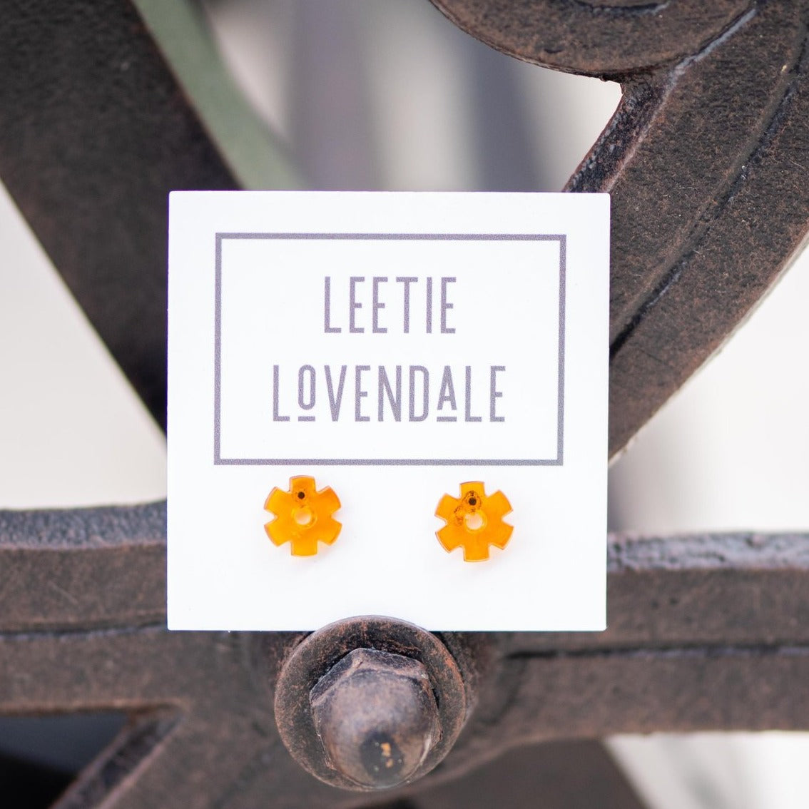 dark yellow acrylic studs