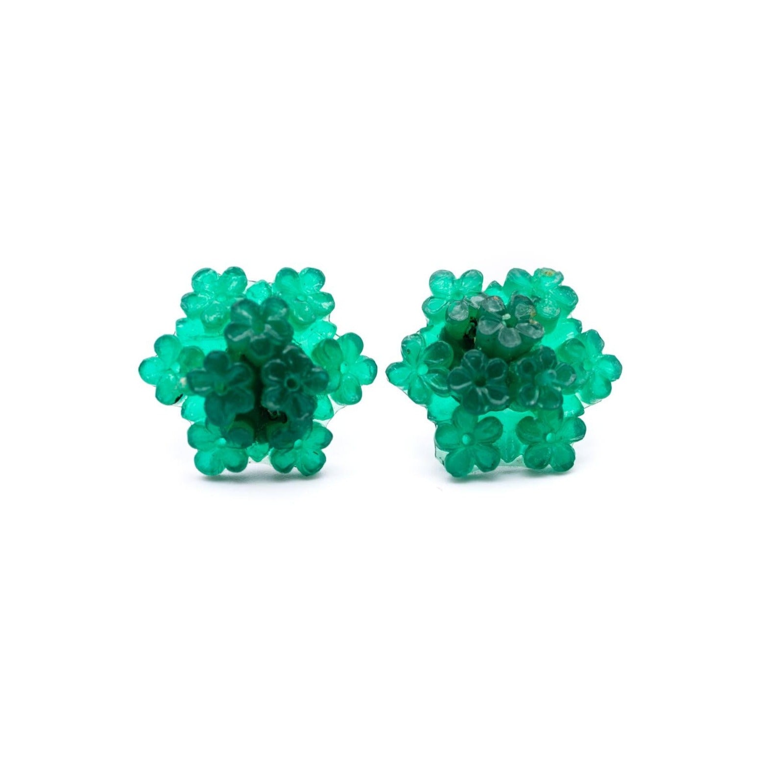 jade green stud earrings
