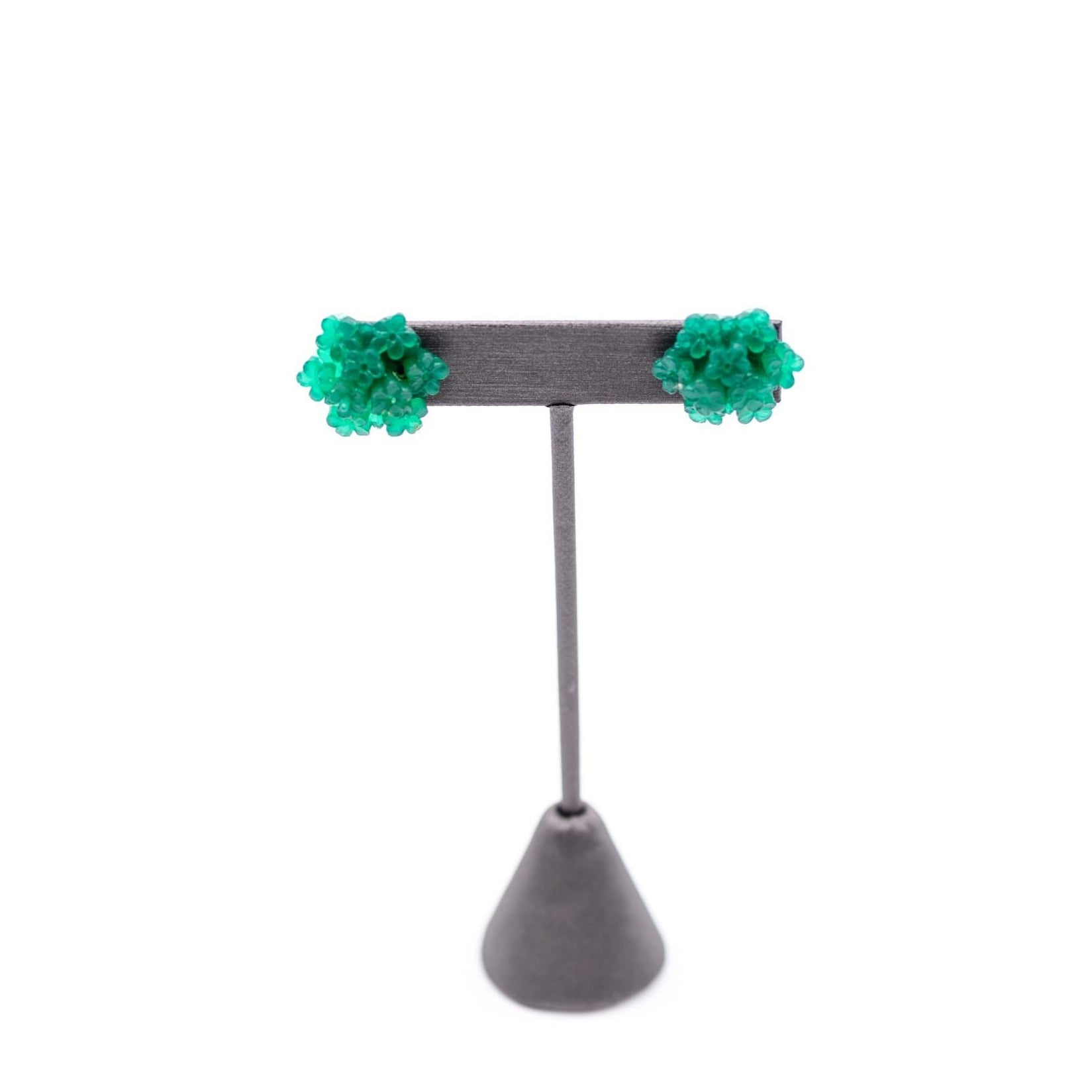 bright green earrings