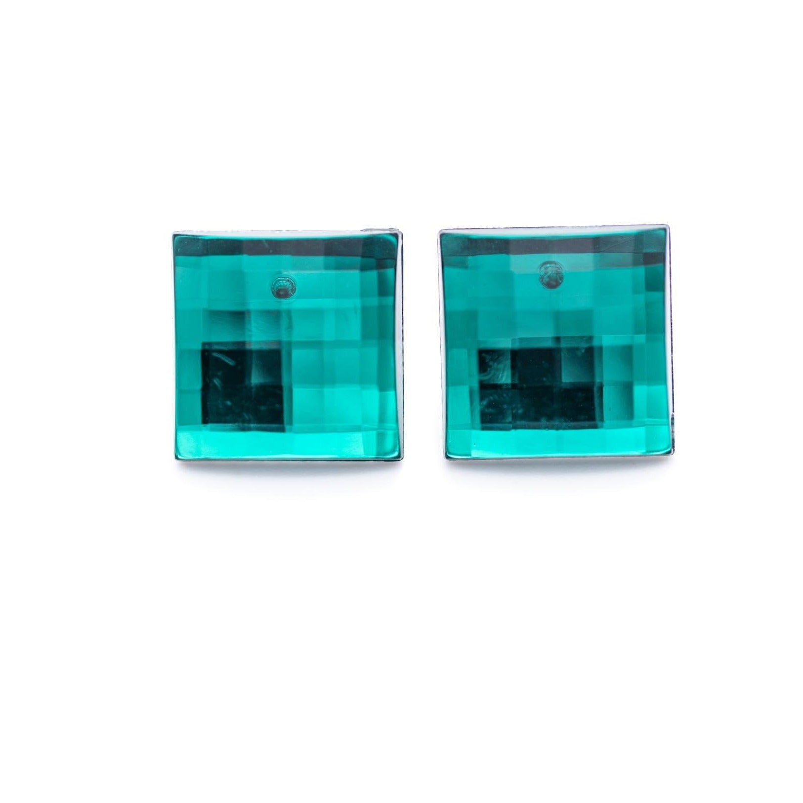 deep green stud earrings