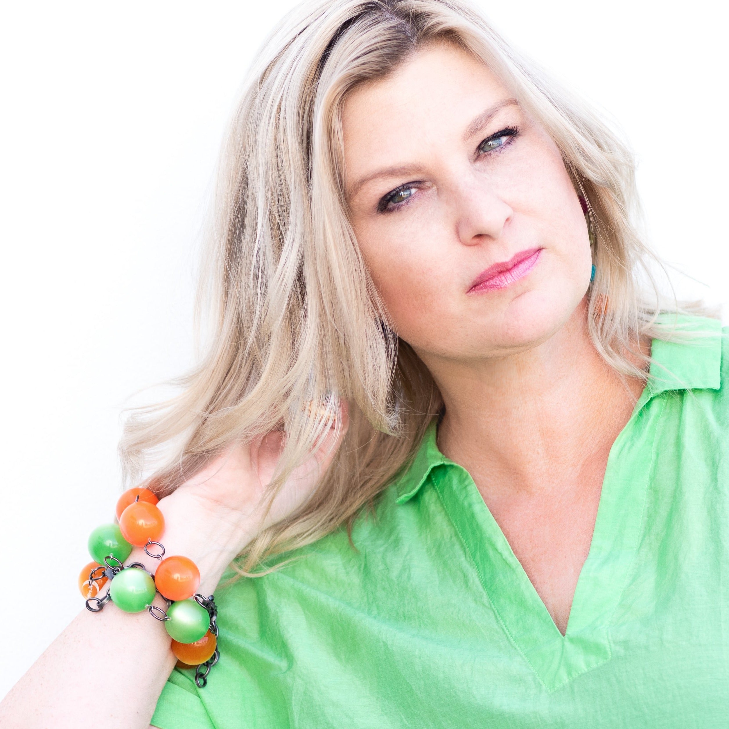 lime green stations bracelet