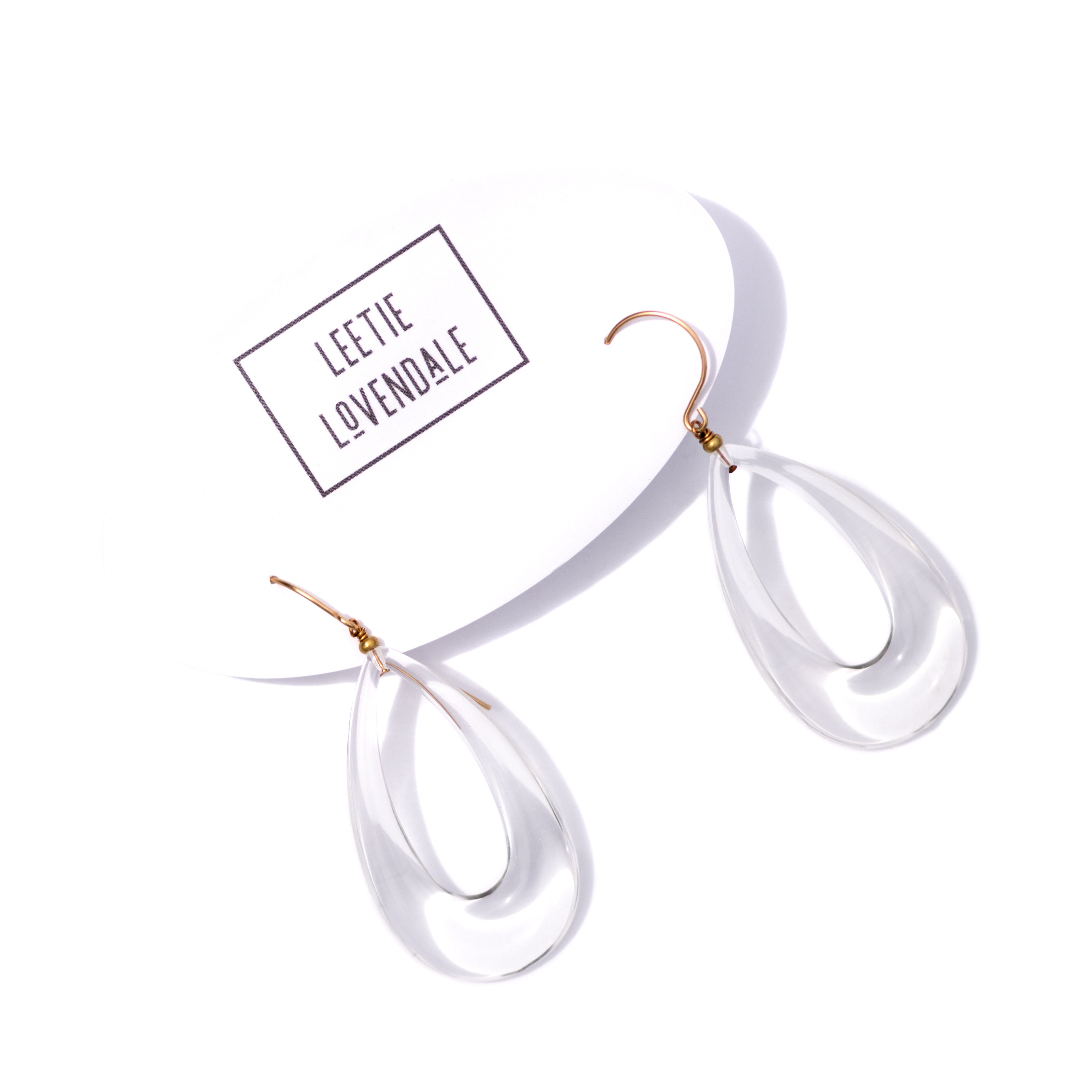 clear lucite earrings drops