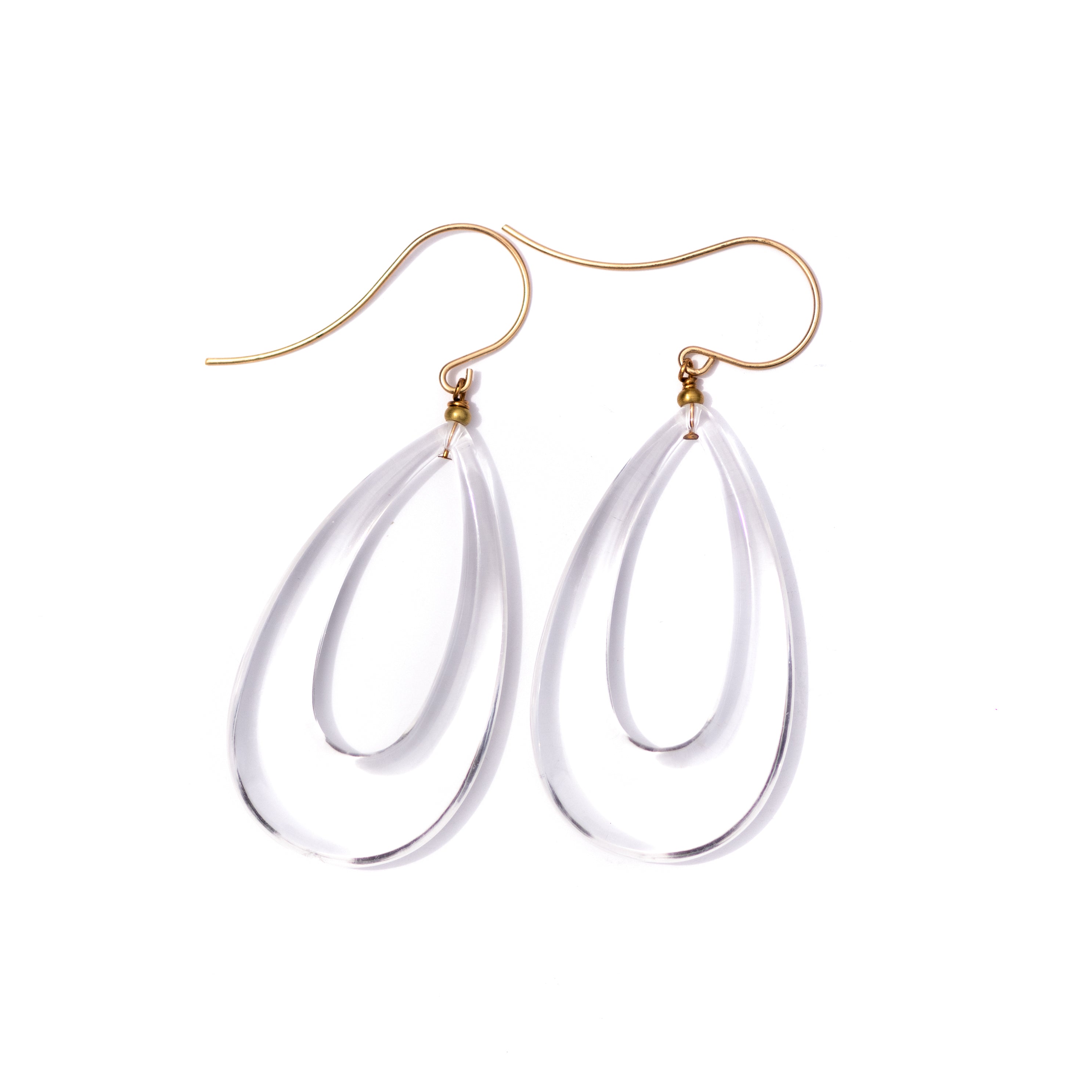 clear acrylic teardrop earrings