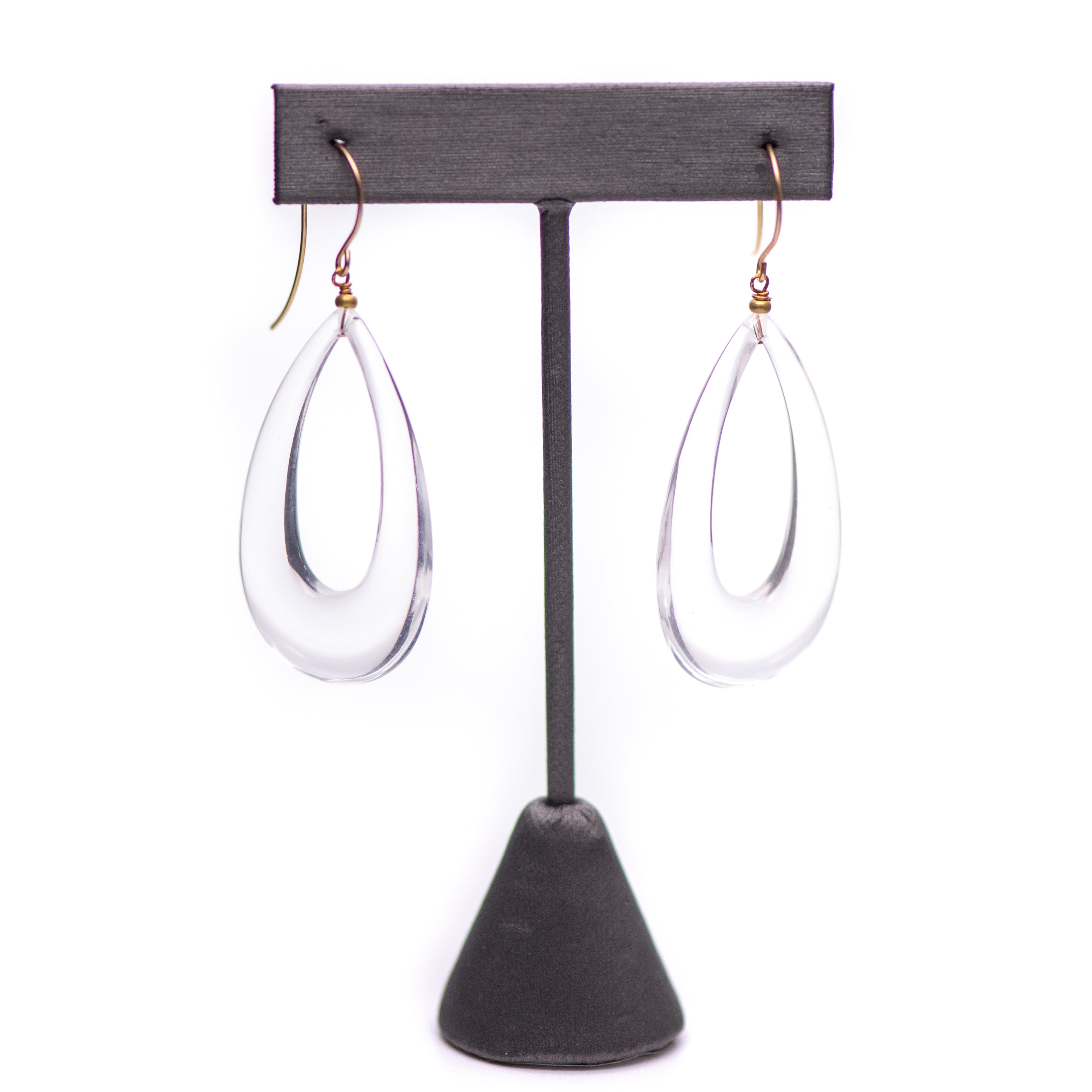 acrylic drop earrings clear