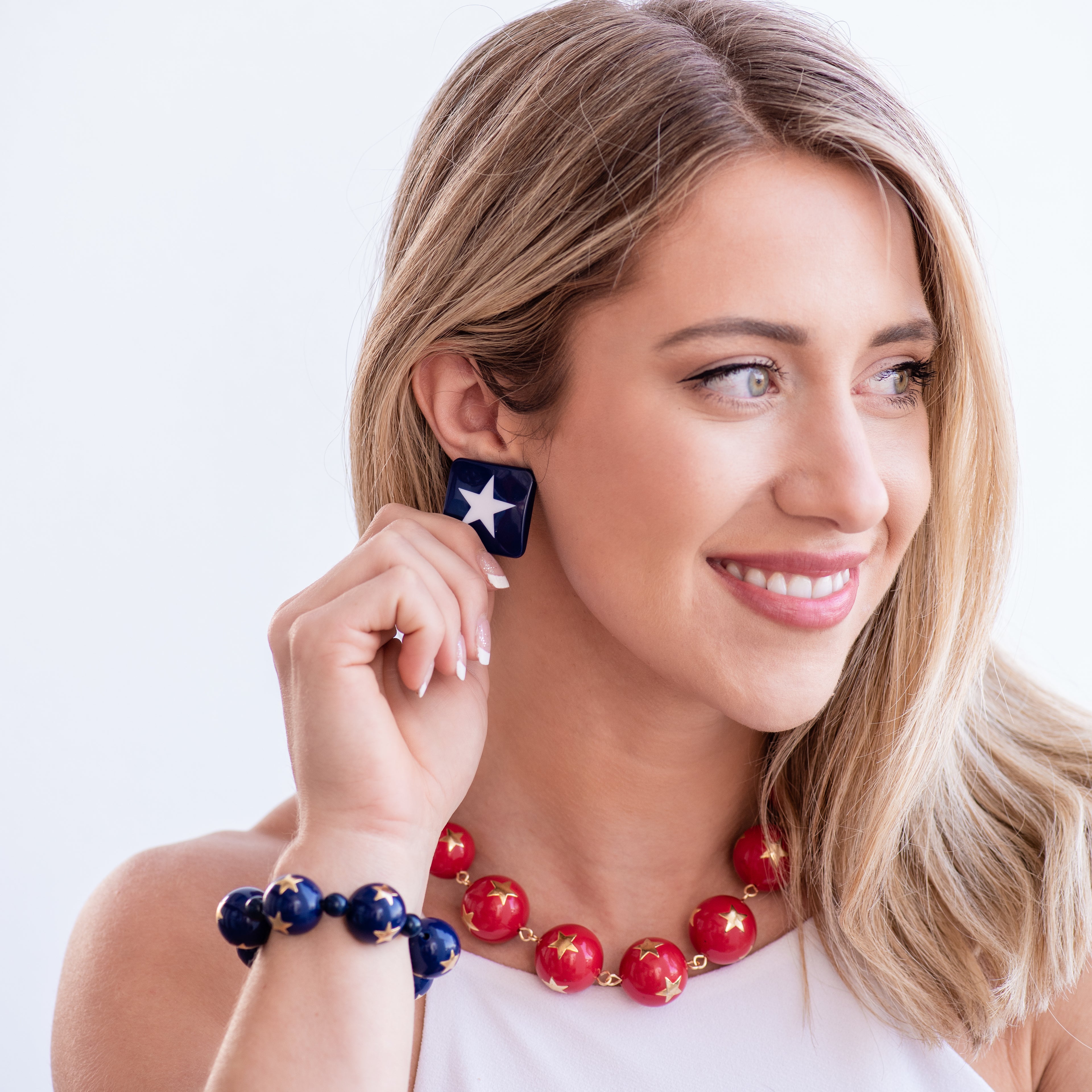 star stud earrings square