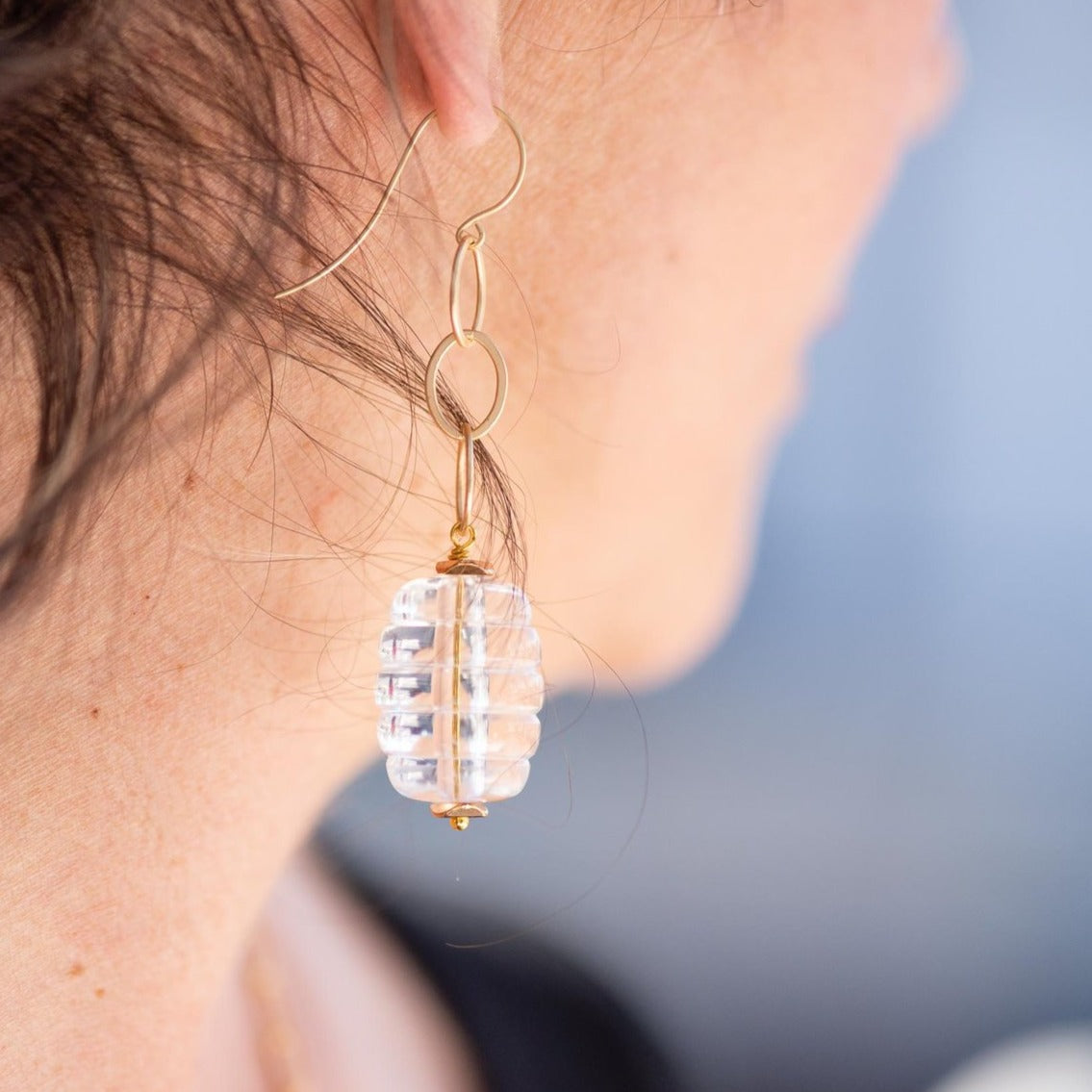 clear lucite earrings