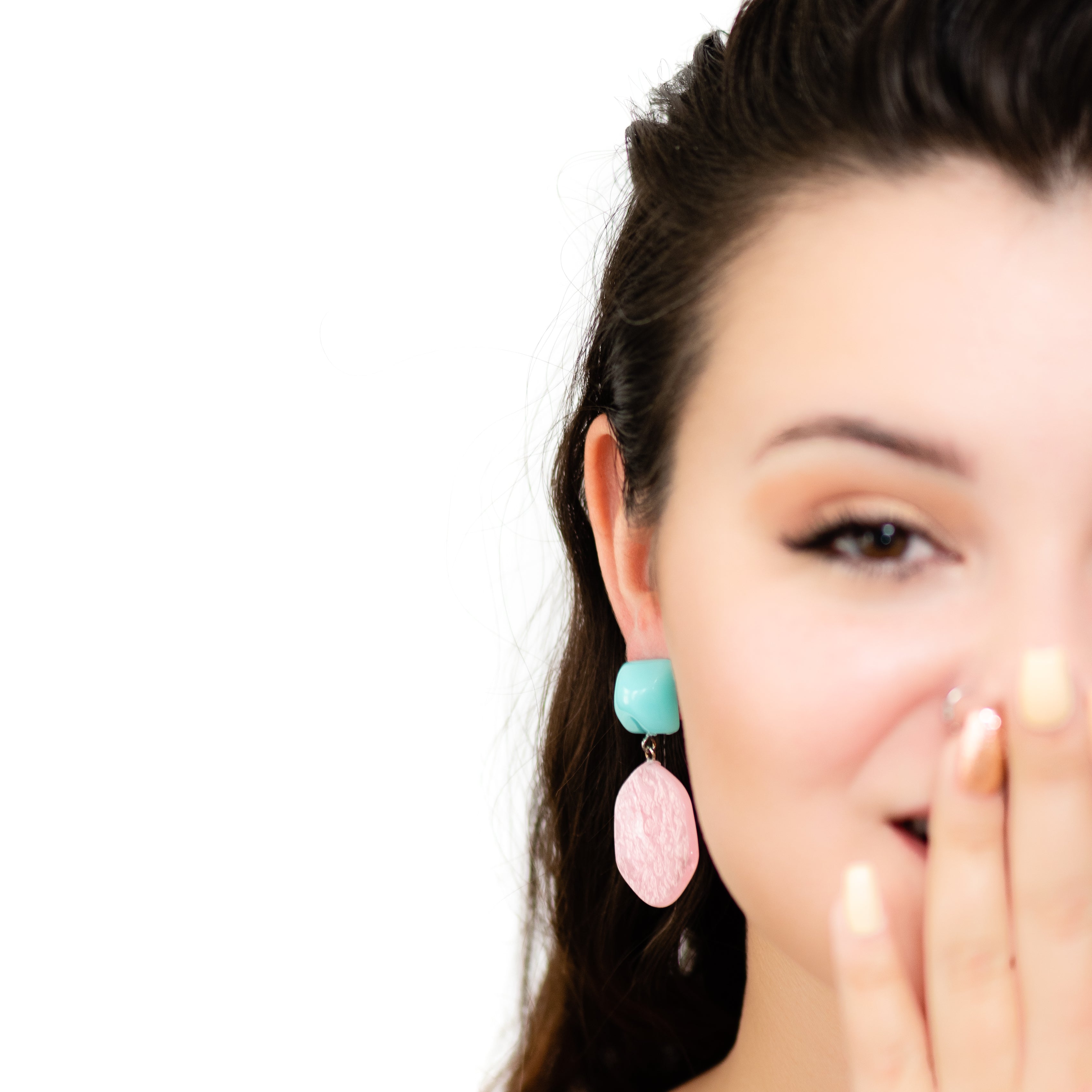 lucite statement earrings