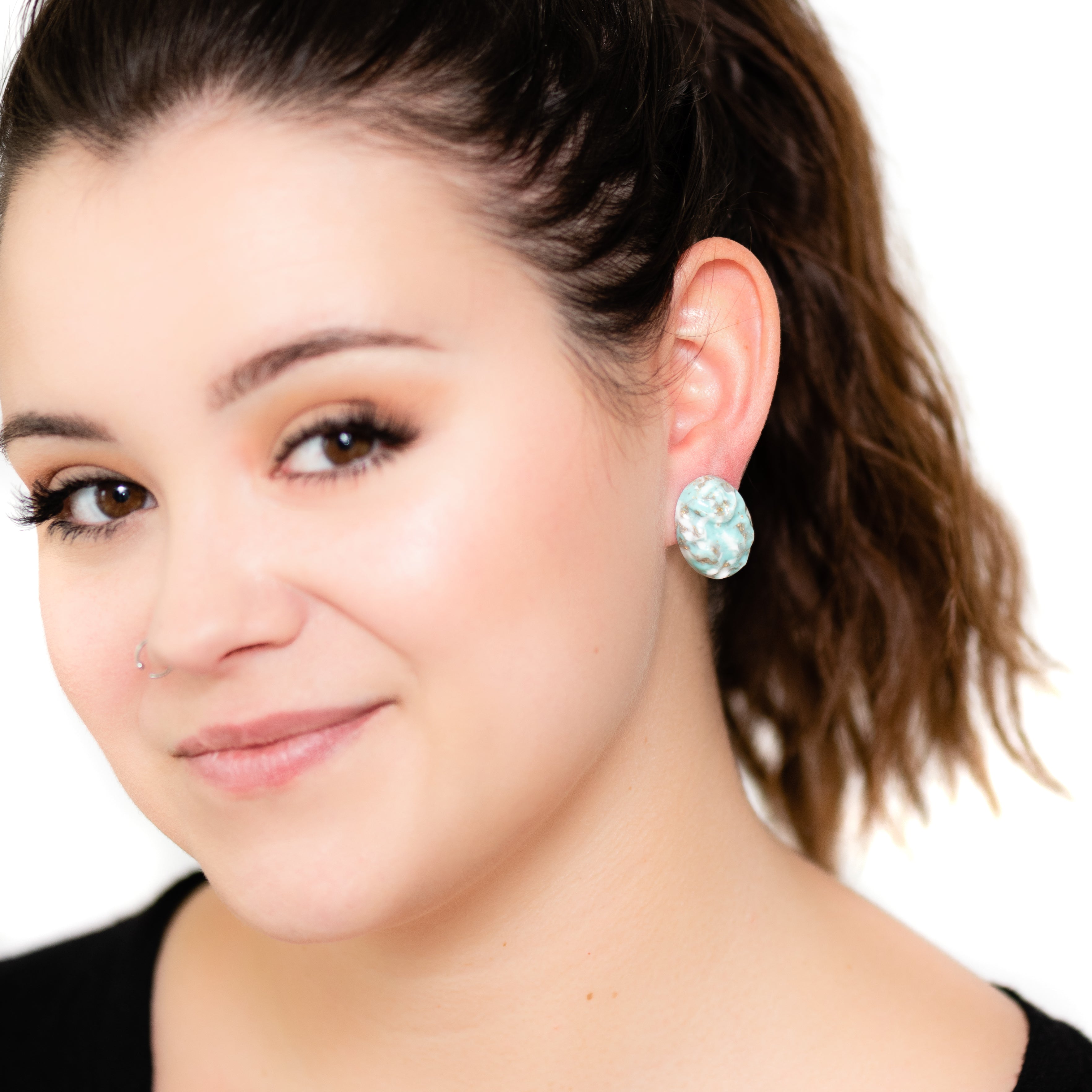 turquoise stud earrings