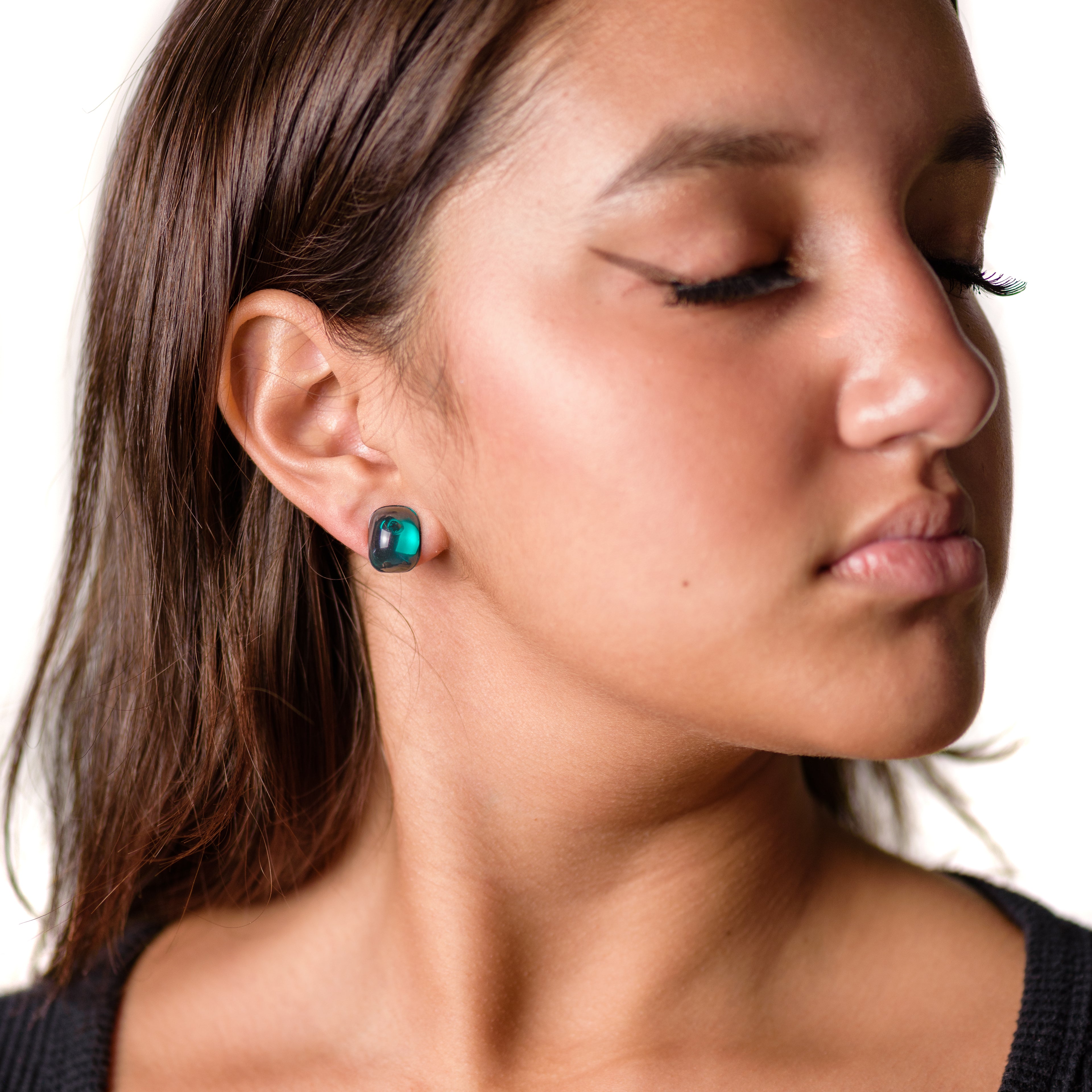 green rectangle studs