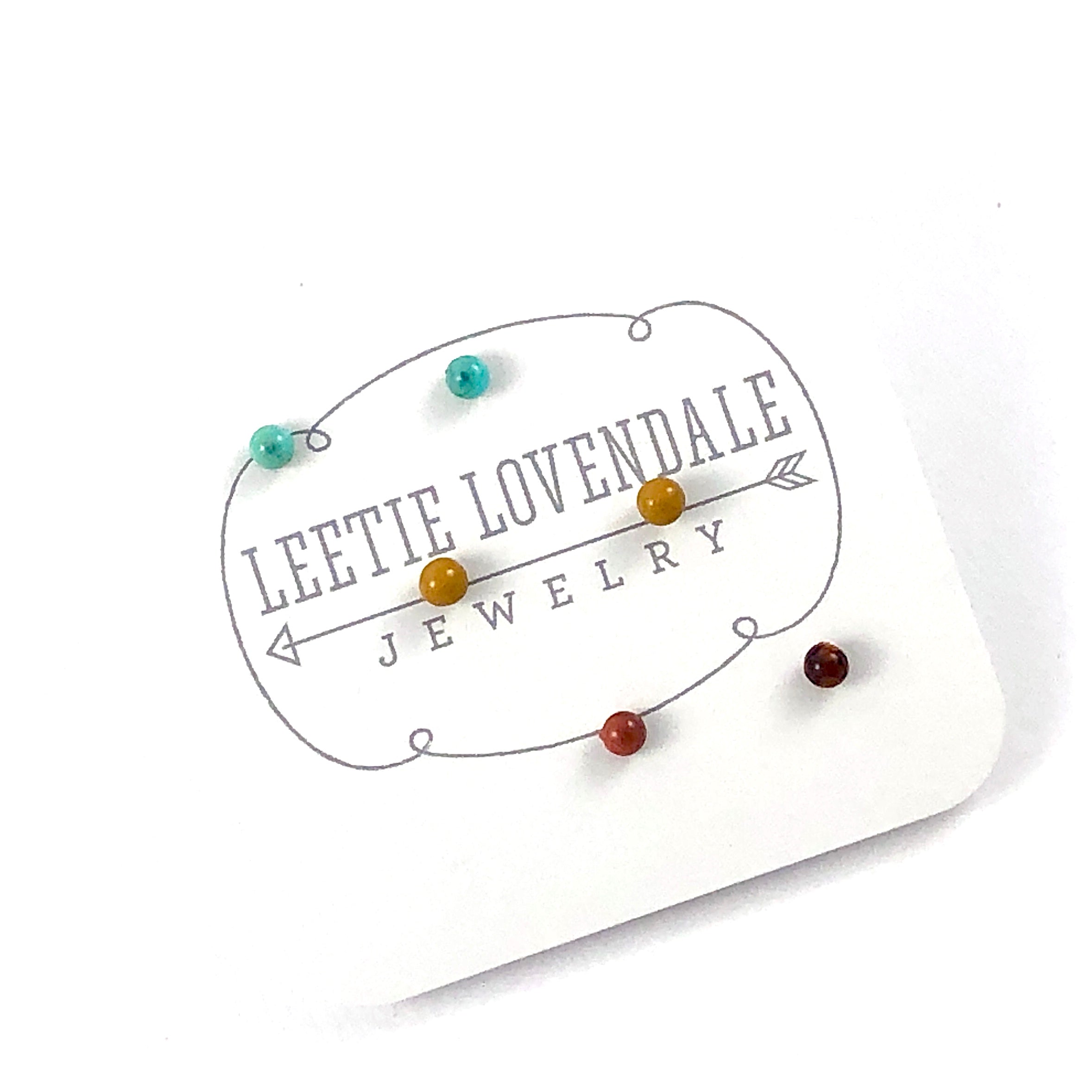 terracotta stud earrings