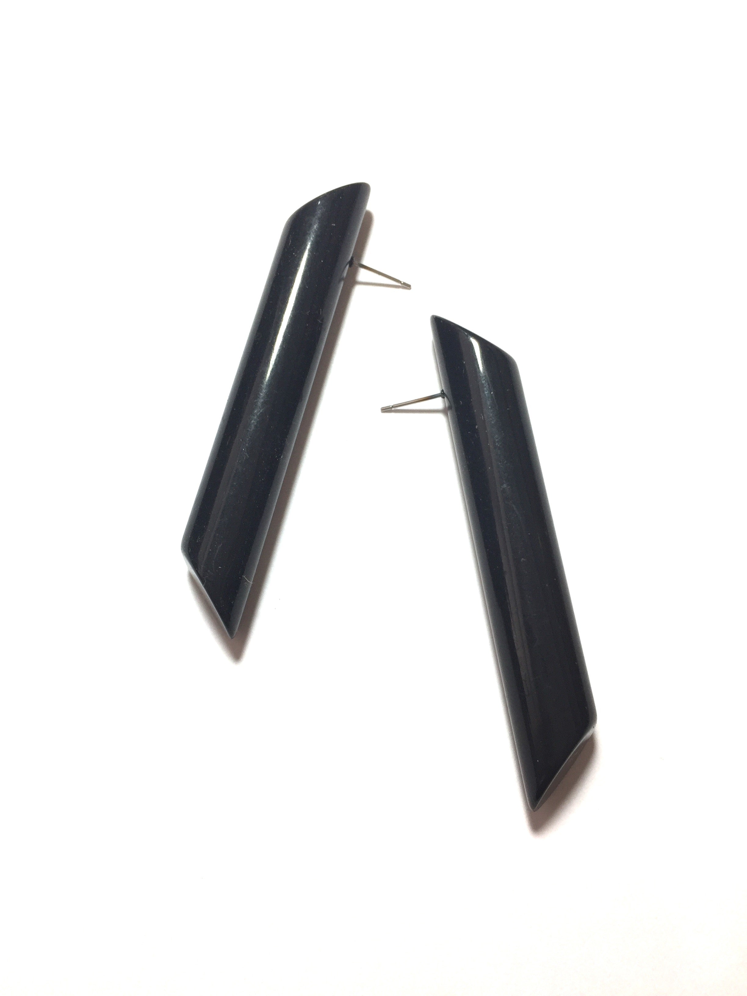 long lucite stick earrings