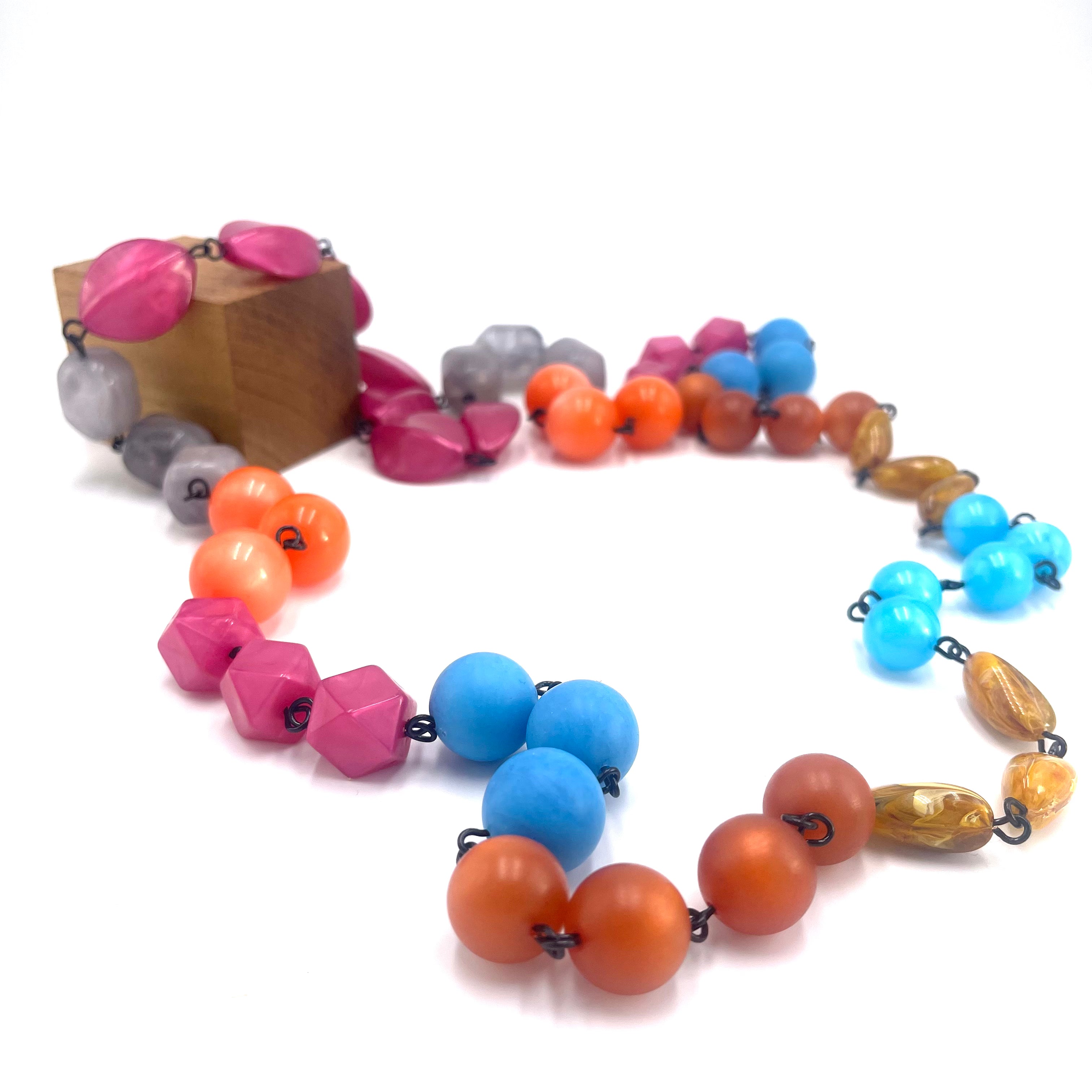 gem tone beaded necklace