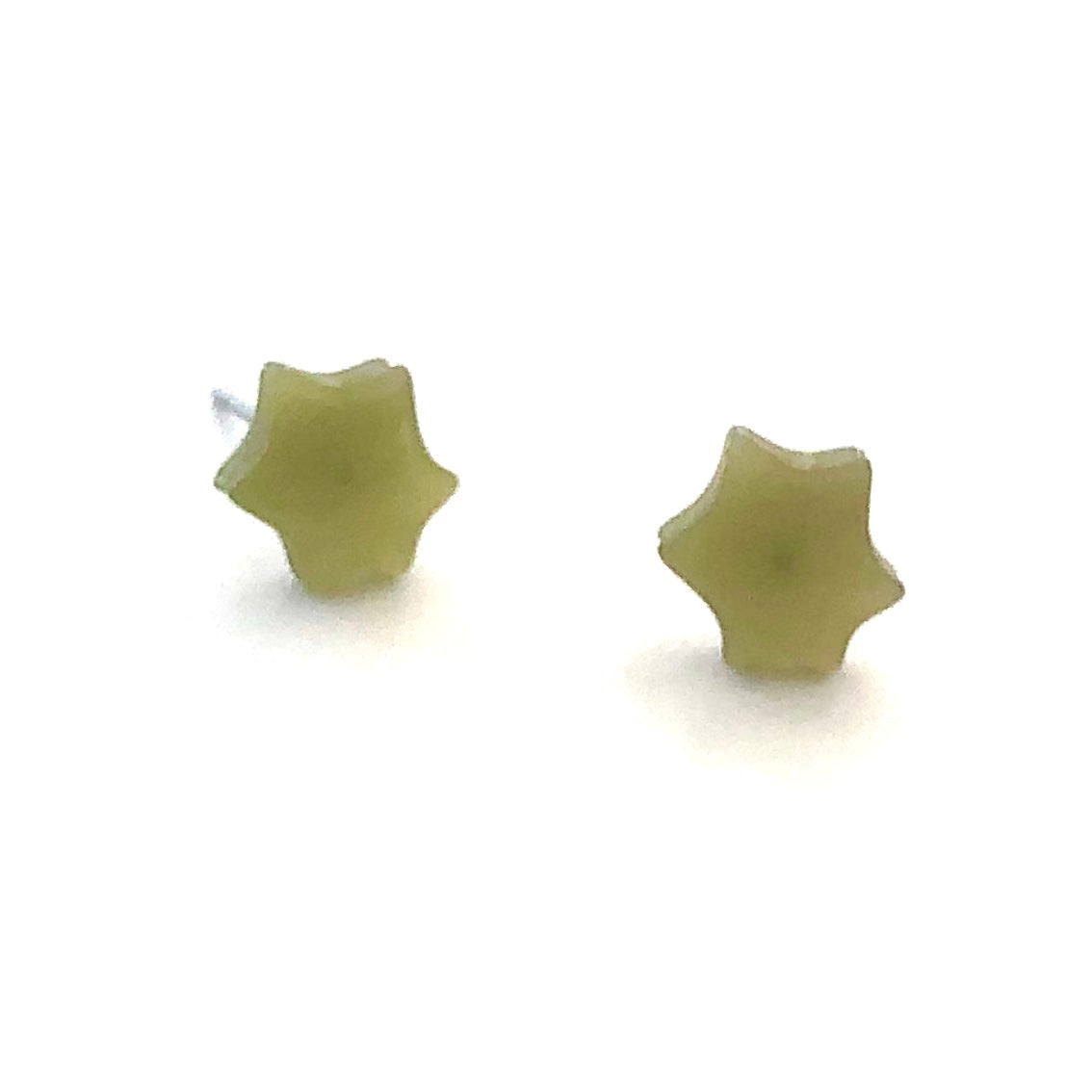 Sage Green Moonglow Mini Star Vintage Stud Earrings