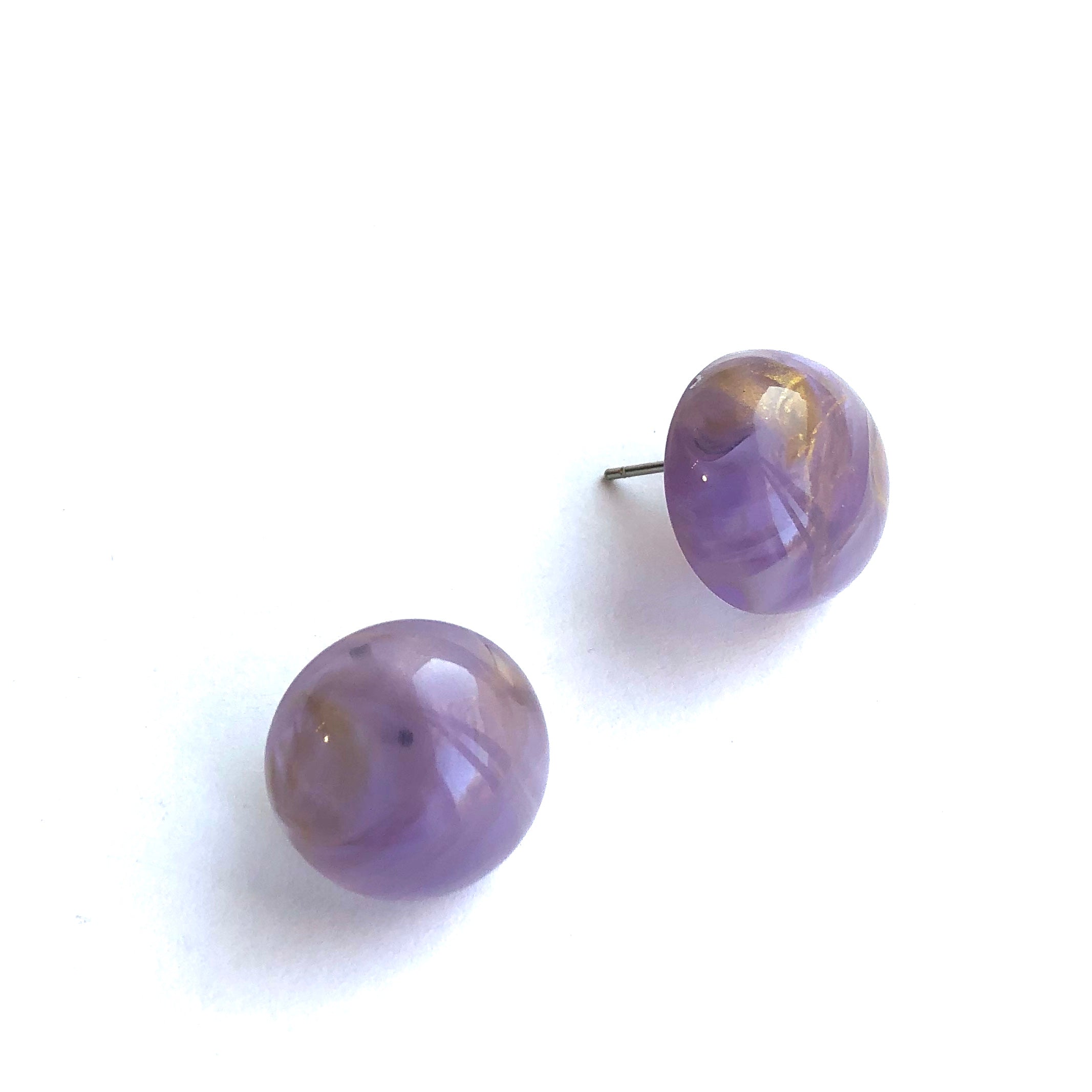 marbled purple earrings