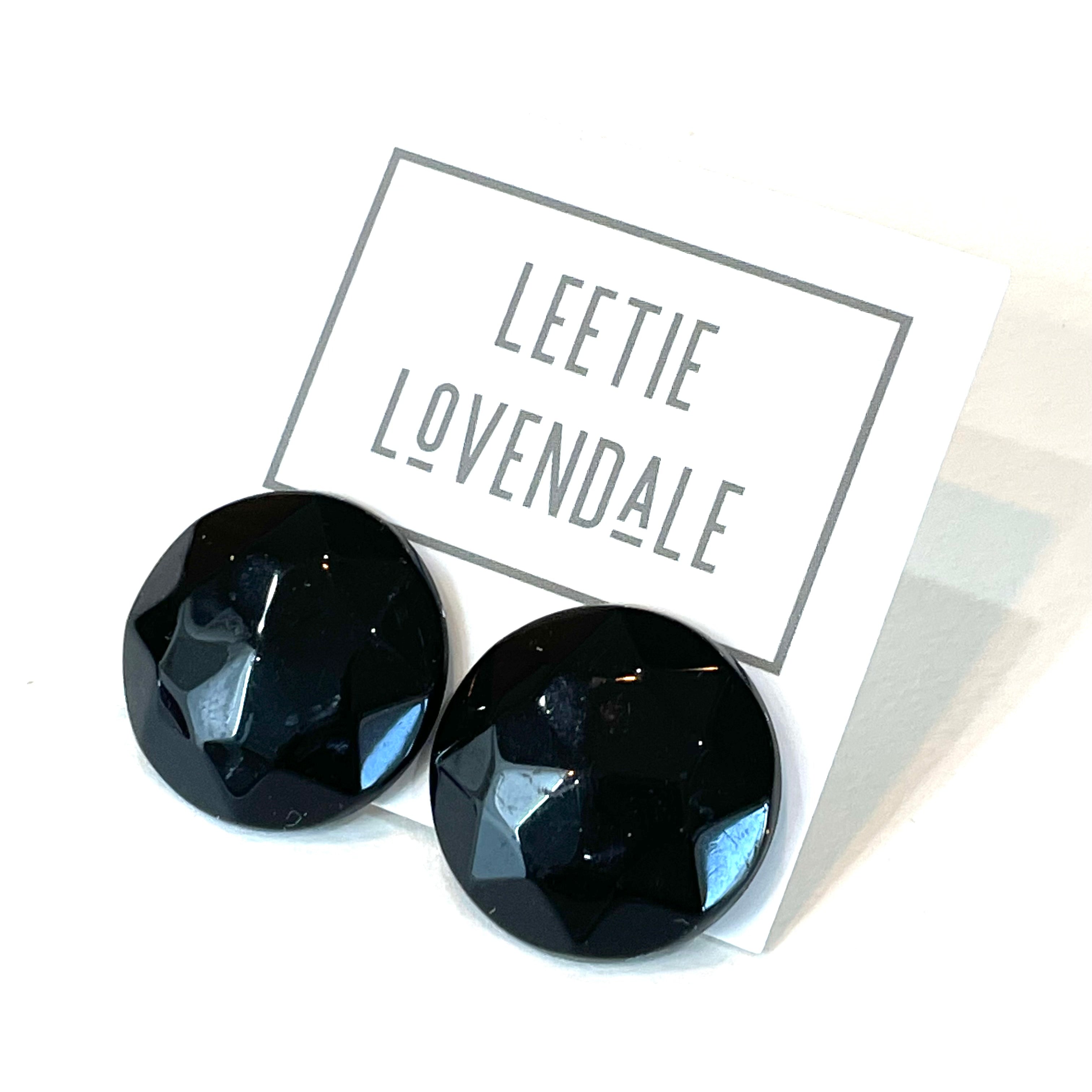 black lucite studs