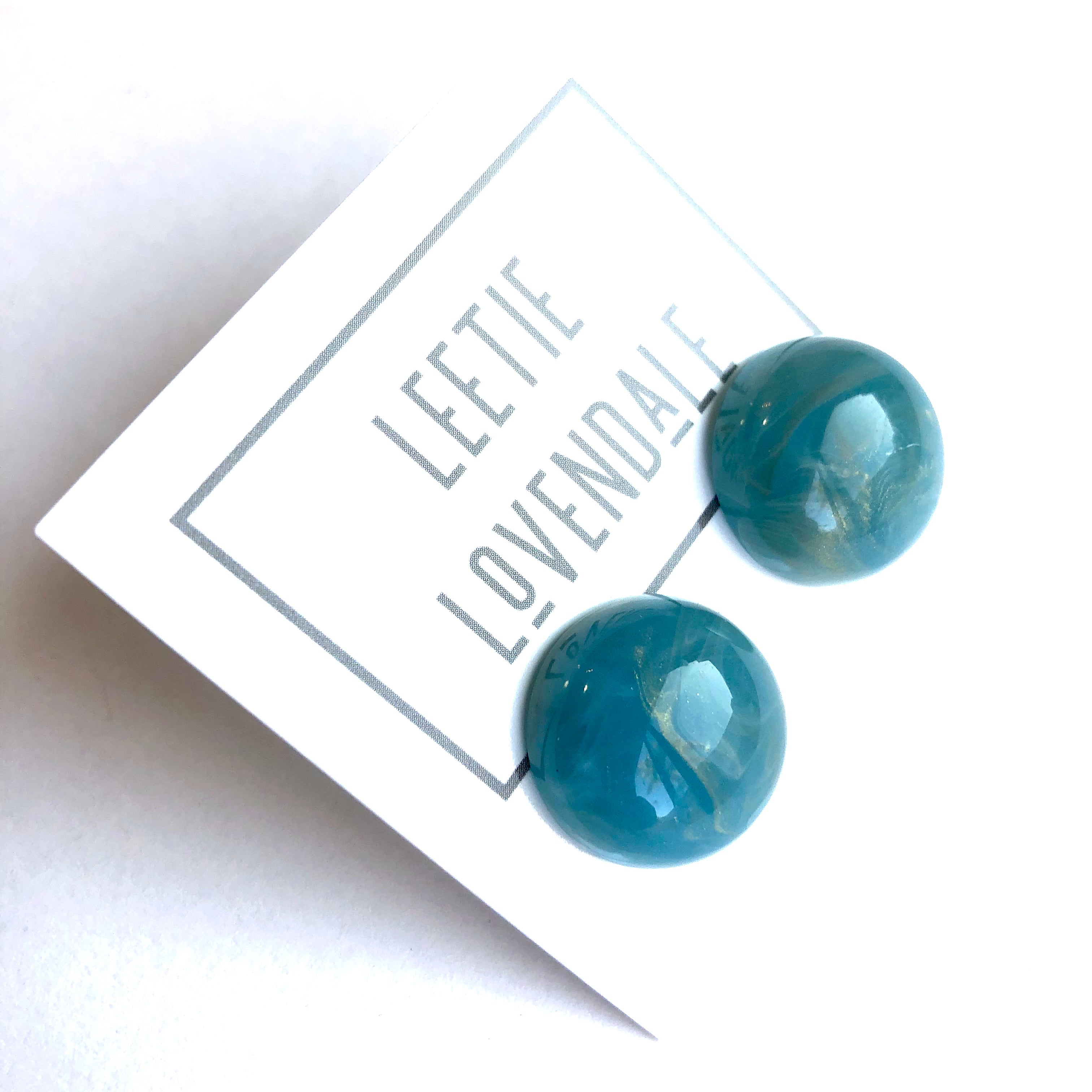 teal blue earrings