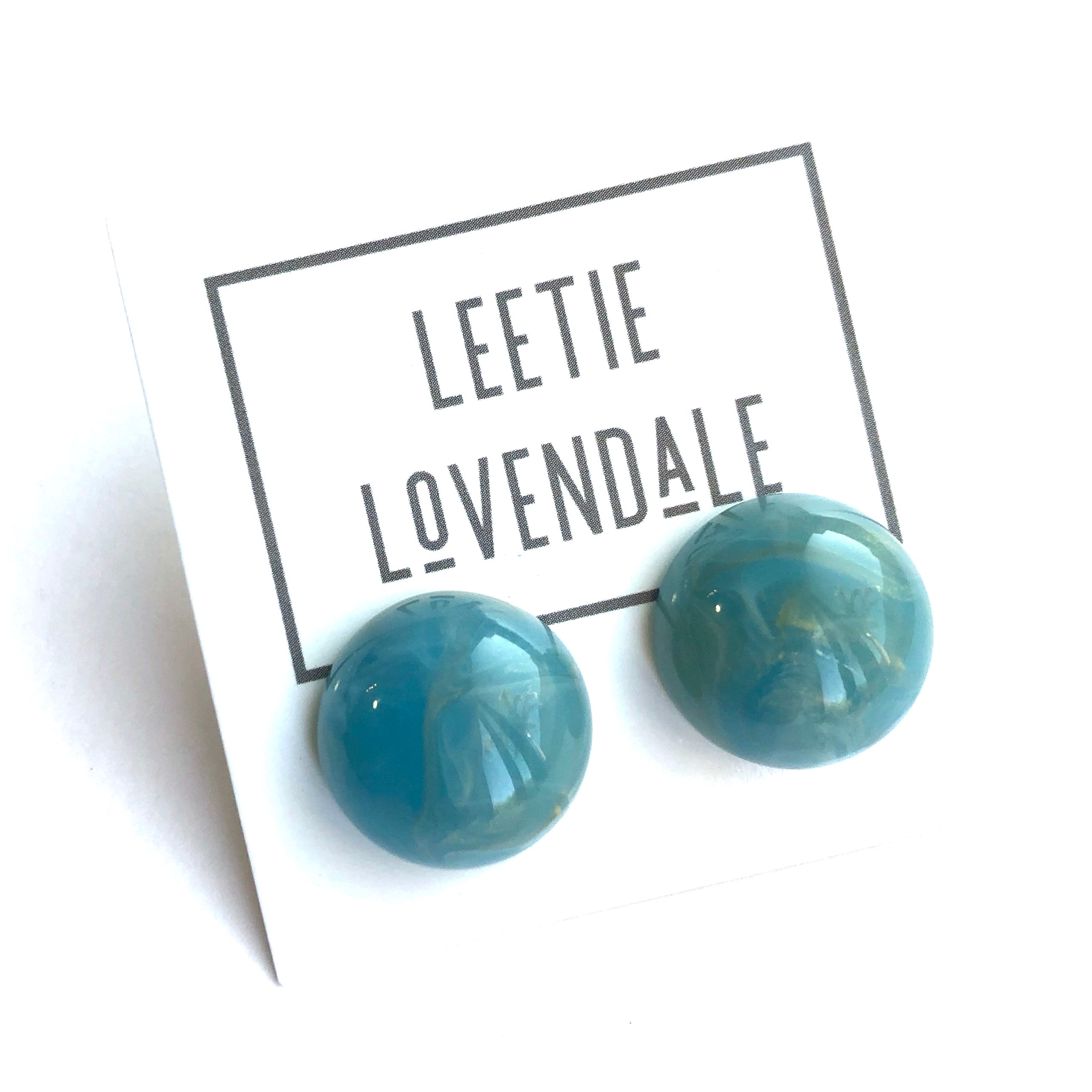 peacock blue earrings